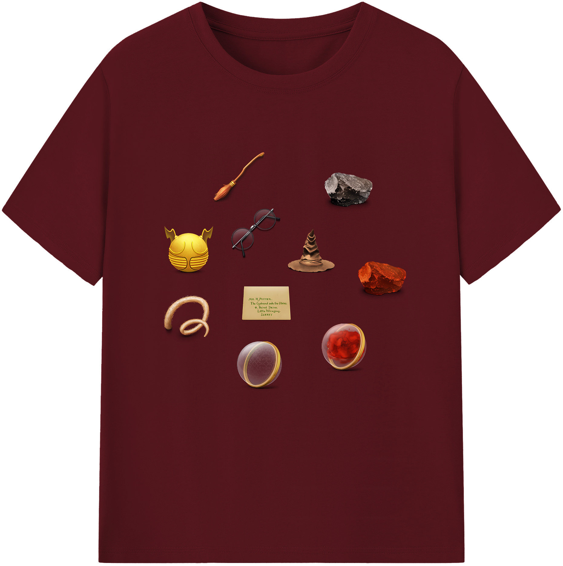 （画像用） Harry Potter ハリー・ポッターシリーズ 綿100％半袖Tシャツ（フロントプリント）